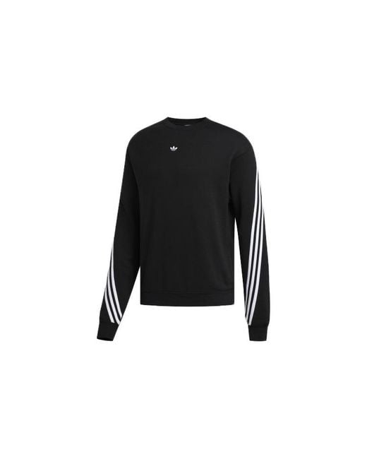 Adidas Black Originals 3-Stripes Wrap Cr Crewneck for men
