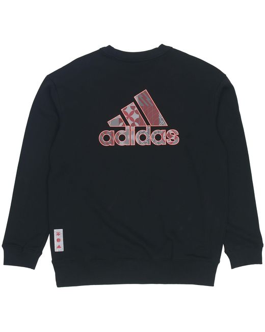 Adidas Blue Juve Lny Cr Swt Limited Juventus Embroidered Team Logo Soccer/Football Sports Pullover for men