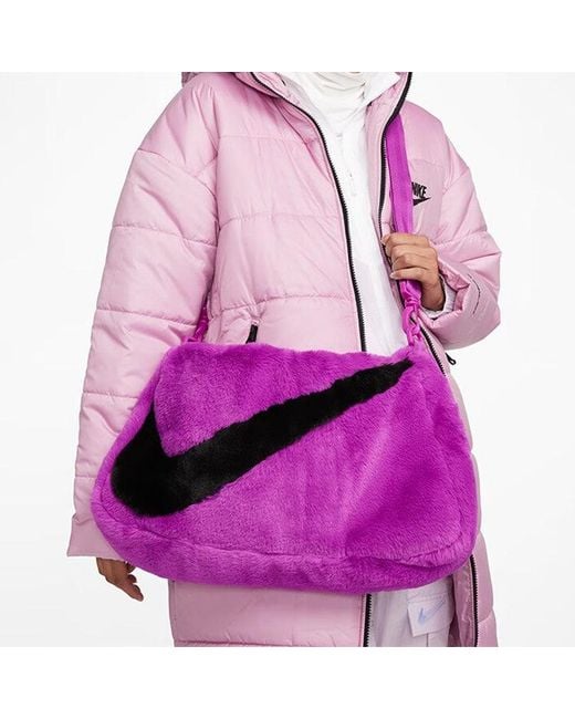 Nike Purple Nsw Faux Fur Tote Bag 'Vivid'