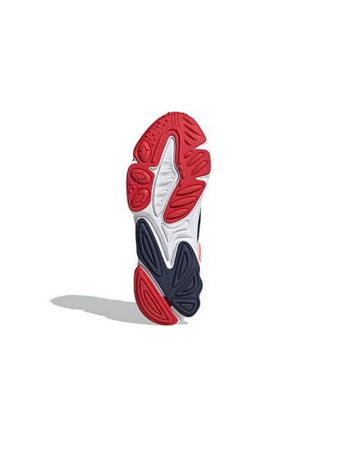 Adidas White Ozweego Low Tops Sports Shoe Sports Red for men