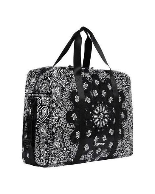 Supreme Bandana Tarp Large Duffle Bag in Black for Men | Lyst