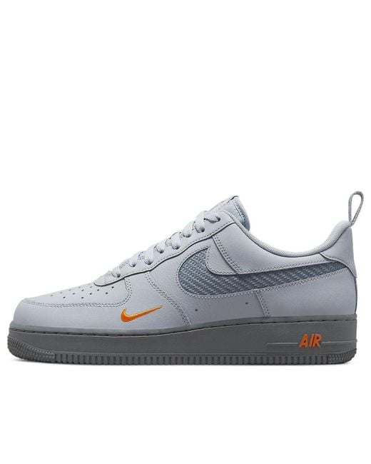 Nike Gray Air Force 1 '07 'Wolf Kumquat' for men