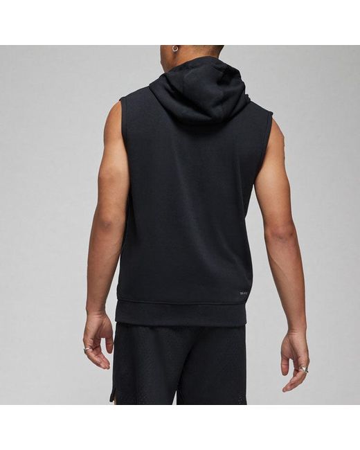 Nike Black Dri-Fit Sport Sleeveless Breathable Solid Color Pullover Hooded Vest for men