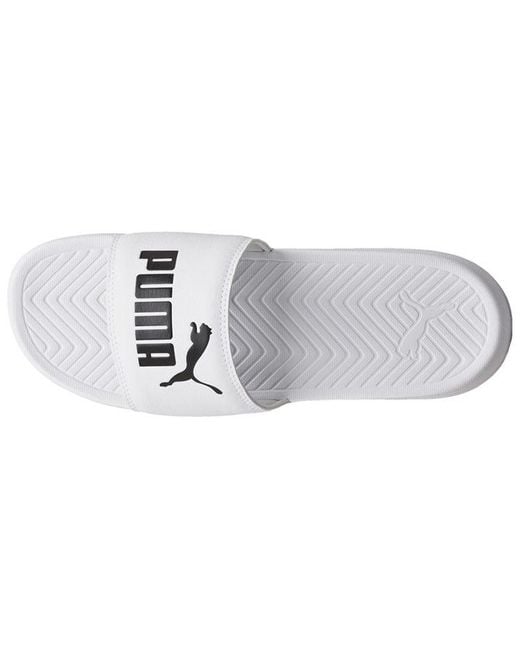 PUMA White Popcat Slide for men