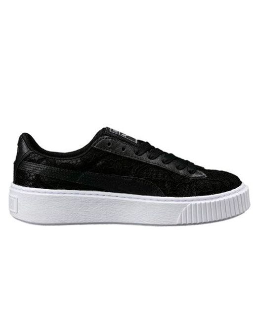 PUMA Black (Wmns) Basket Platform Fo