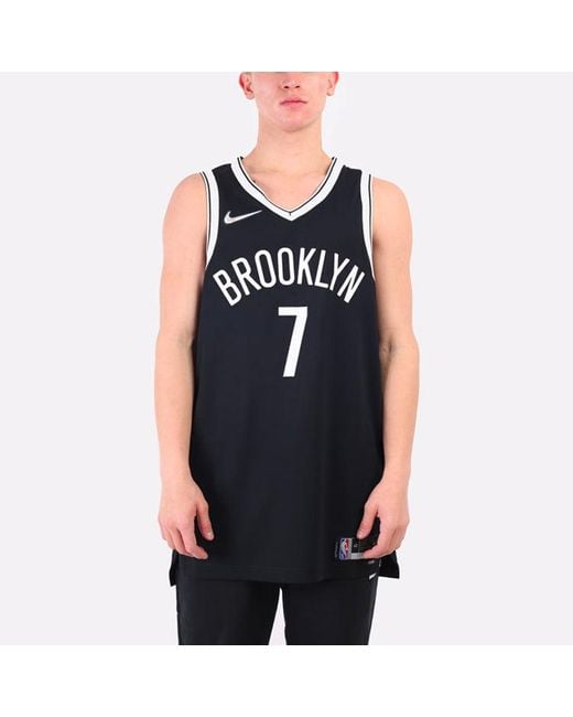 Nike Black Brooklyn Nets 2020 Icon Edition Authentic Jersey 'Kevin Durant 7' Cw3436-012 for men