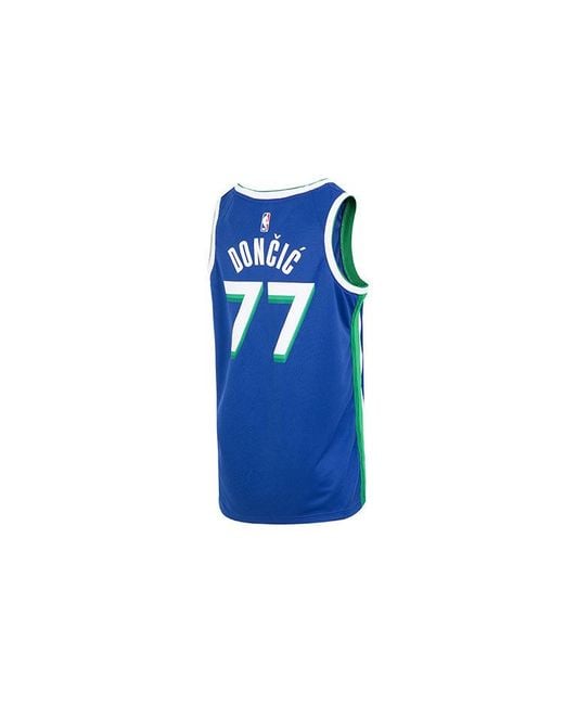 Nike Blue Dri-Fit Nba Dallas Mavericks Luka Doncic City Edition 2022/23 Swingman Jersey for men