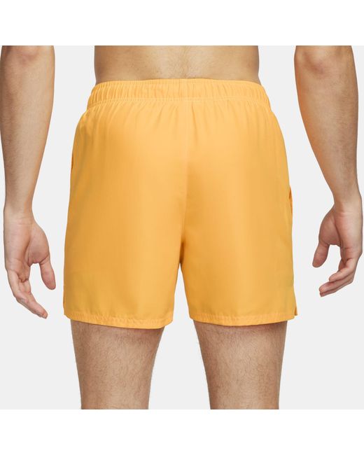 Nike Yellow Swim Essential 5" Volley Shorts 'Sundial' for men