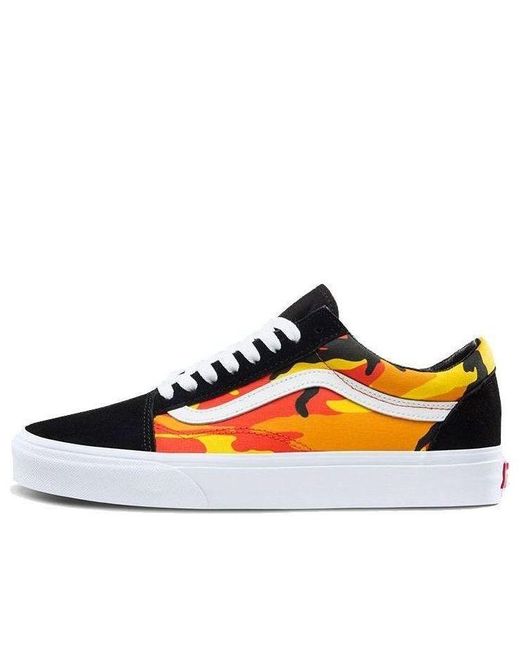 Vans Orange Old Skool 'Pop Camo' for men