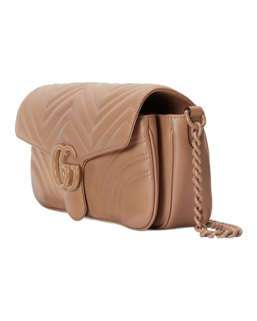 Gucci Brown (Wmns) Gg Marmont Matelasse Shoulder Bag 'Rose'