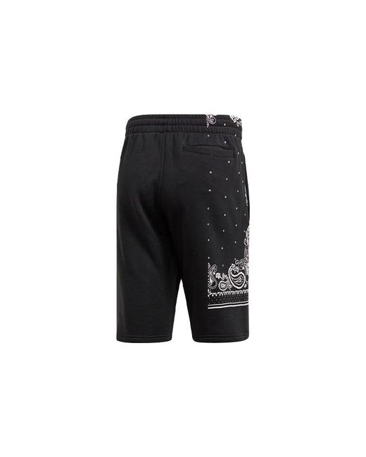 Adidas Black Originals Bandana Short Printing Casual Straight Sports Shorts for men