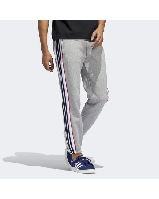 Adidas Gray Originals 3-Stripes Panel Sweat Pants for men