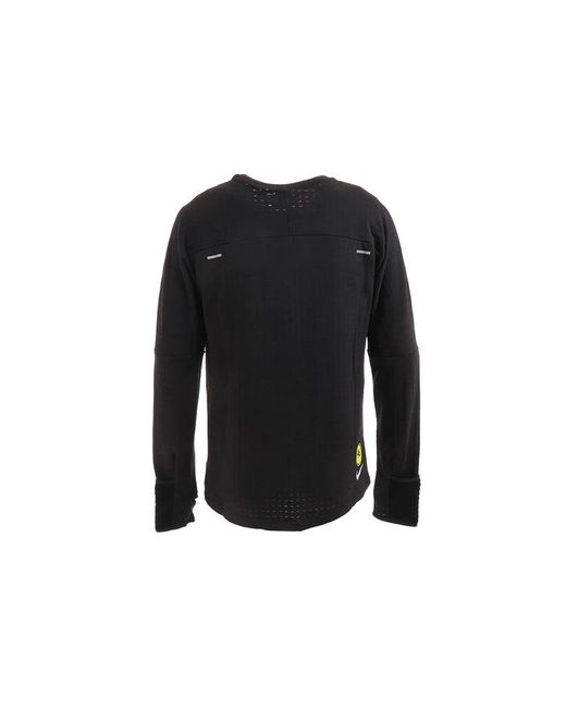 Nike Black Sphere Element Sports Running Printing Pattern Round Neck Long Sleeves for men