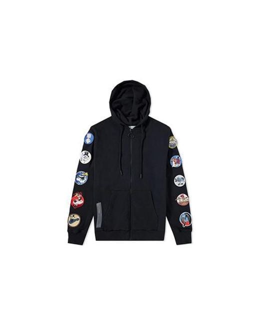 Off-White c/o Virgil Abloh Black Medal Back Arrows Sketch Cotton Zipper Normal Fit for men