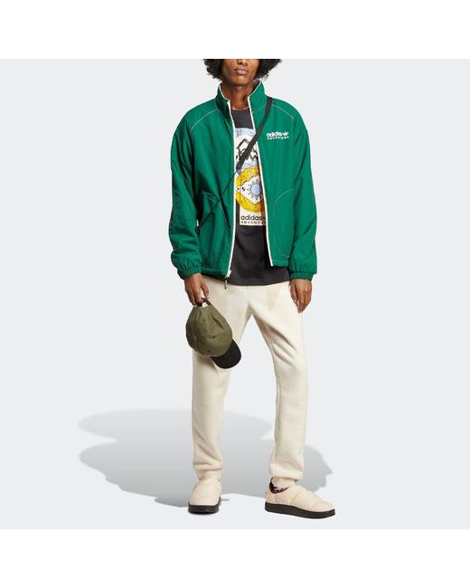 Adidas White Originals Adventure Fleece Reversible Jacket for men