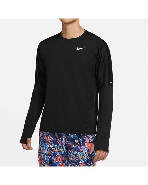 Nike Black Dri-Fit Running Training Sports Round Neck Gym Clothes for men