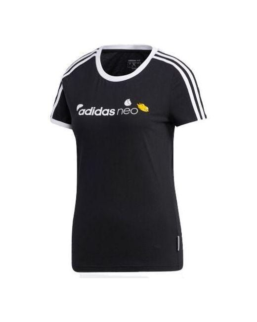 Adidas Black (Wmns) Neo Crossover Sports Short Sleeve