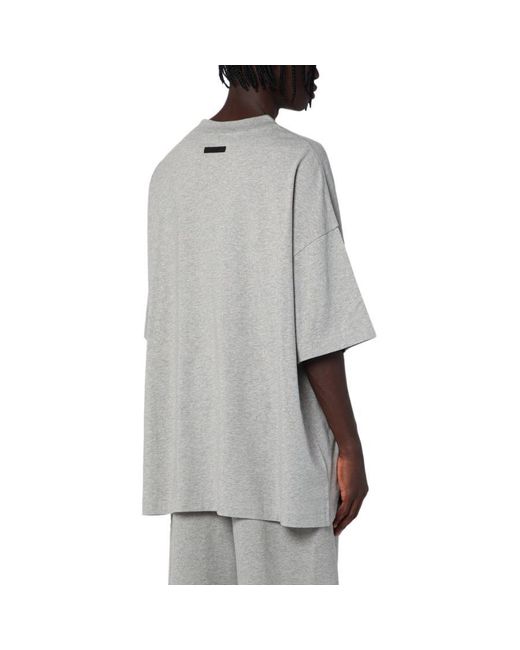 Fear Of God Gray Jersey Crewneck Tee 'Dark Heather' for men