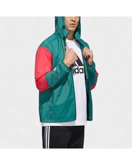 Adidas Green Windbreaker Casual Sports Hats Jacket Forest for men