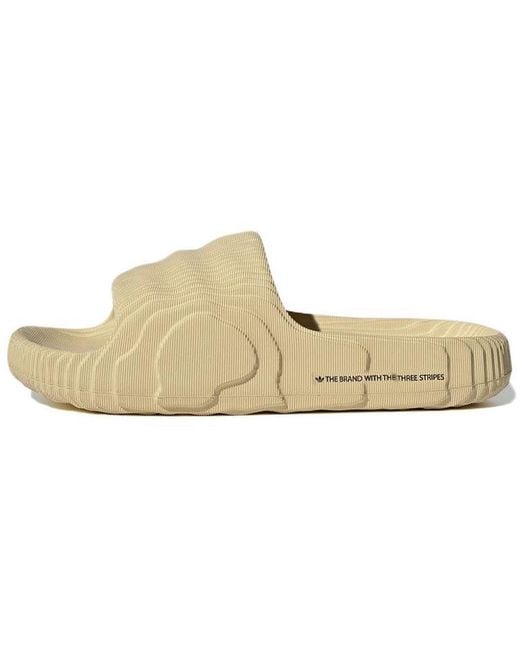 Adidas Natural Adilette 22 Slides 'Desert Sand'