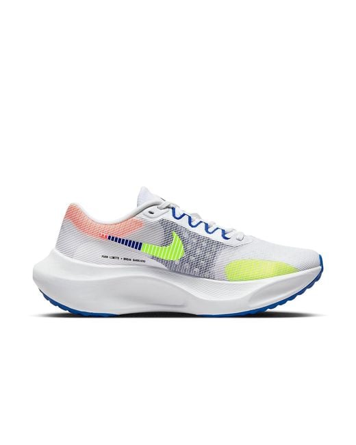 Nike White Zoom Fly 5 Premium Racer Volt' for men