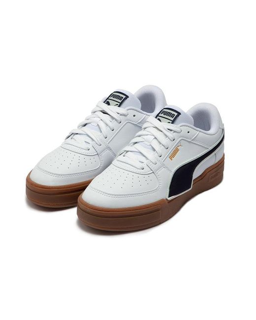 PUMA White Ca Pro Low Tops Casual Skateboarding Shoes for men