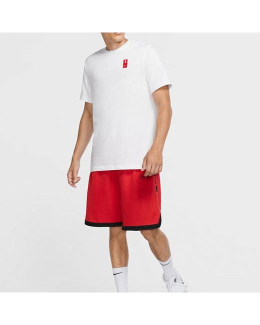 Nike White Dri-Fit Kyrie Logo Applique Basketball Tee for men