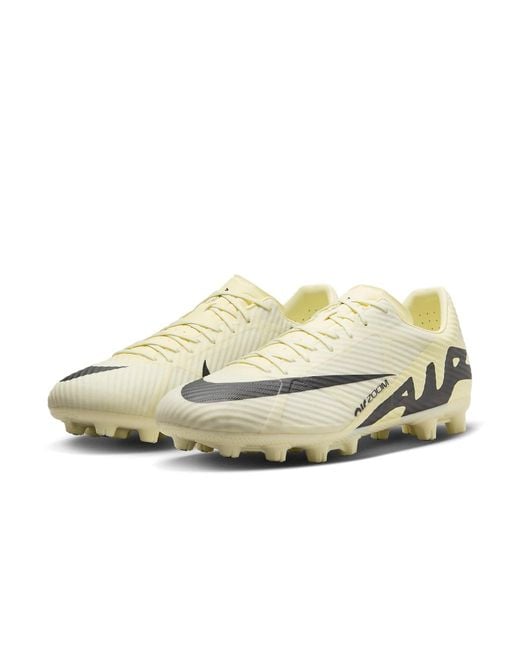 Nike White Mercurial Vapor 15 Academy Hard-Ground Low-Top Soccer Cleats 'Lemonade' for men