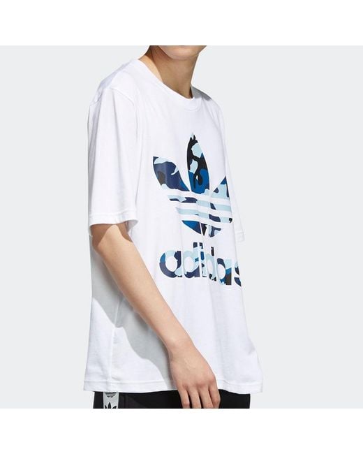 Adidas Blue Originals Ssl Tee Camo Os Casual Short Sleeve Tops for men