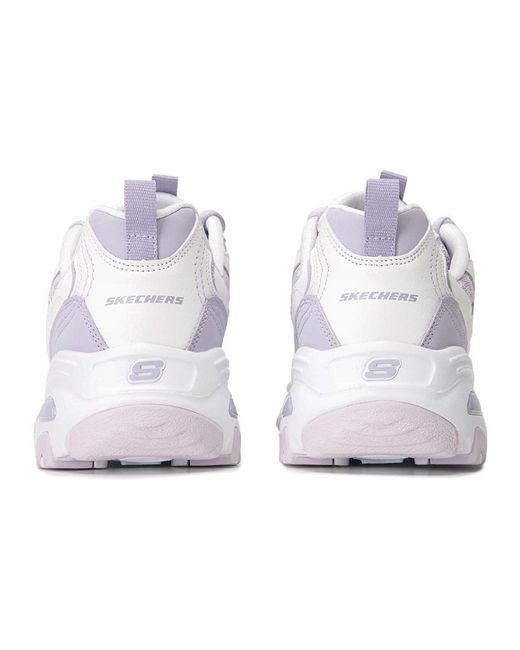 Skechers White (Wmns) D'Lites 1.0 Sneakers