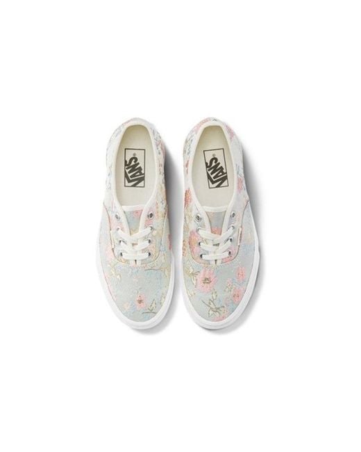 Vans White (Wmns) Authentic Skate Shoes 'Flower'