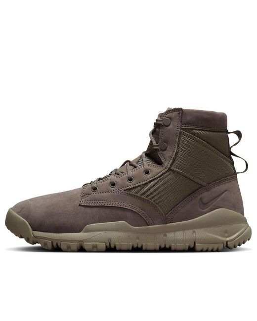 Nike Brown Sfb 6' Leather Boot 'Dark Mushroom' for men