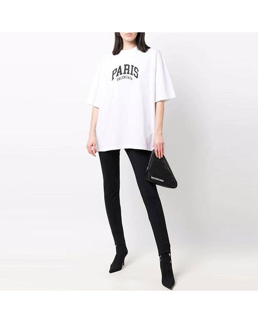 Balenciaga White Cities Paris T-Shirt Medium Fit