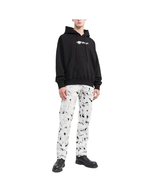 Off-White c/o Virgil Abloh Black Fw22 Aphabet Ogo Printing Hooded Ong Eeve Ooe Fit Back for men