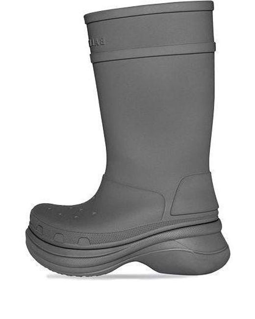 Balenciaga Gray X Crocs Boots for men