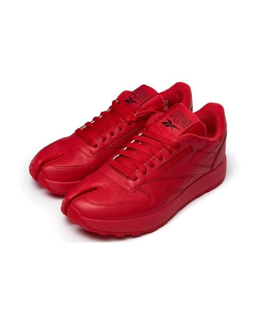 Reebok Red Maison Margiela X Classic Leather Tabi 'Vector' for men