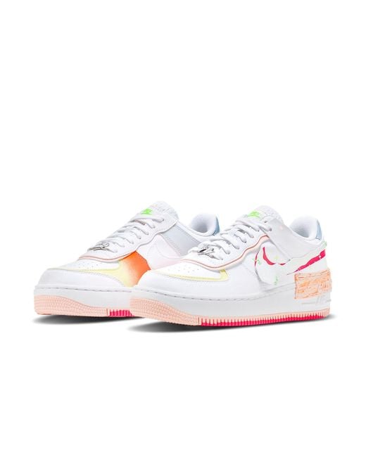 Nike White (Wmns) Air Force 1 Shadow 'Ghost Swoosh'