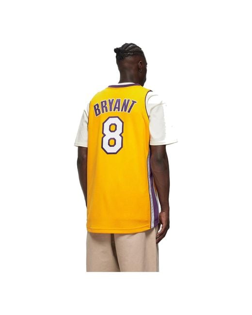 Mitchell & Ness Yellow Nba Kobe Bryant Los Angeles Lakers 2000/01 Jersey #8 for men