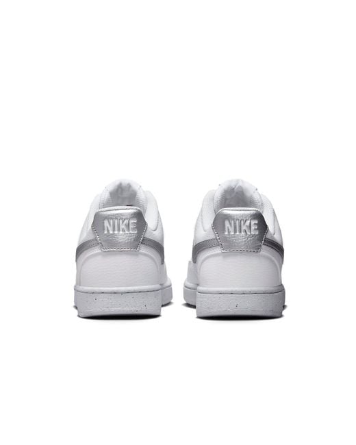 Nike White (Wmns) Court Vision 1 Low Next Nature Metallic'