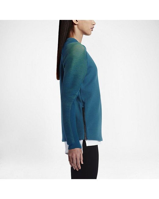 Nike Blue (Wmns) Sportswear Tech Fleece Crew Abyss'