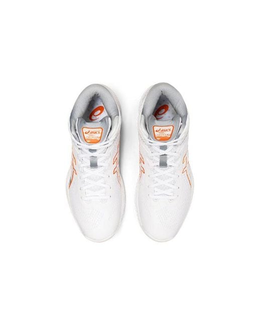 Asics White Gelhoop V14 Low Tops Wear-Resistant for men