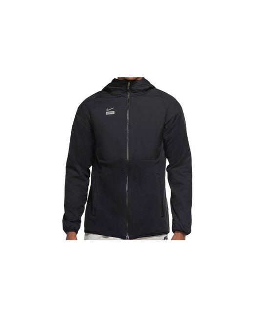Nike Blue Back Large Logo Sports Long Sleeves Zipper Hooded Jacket for men