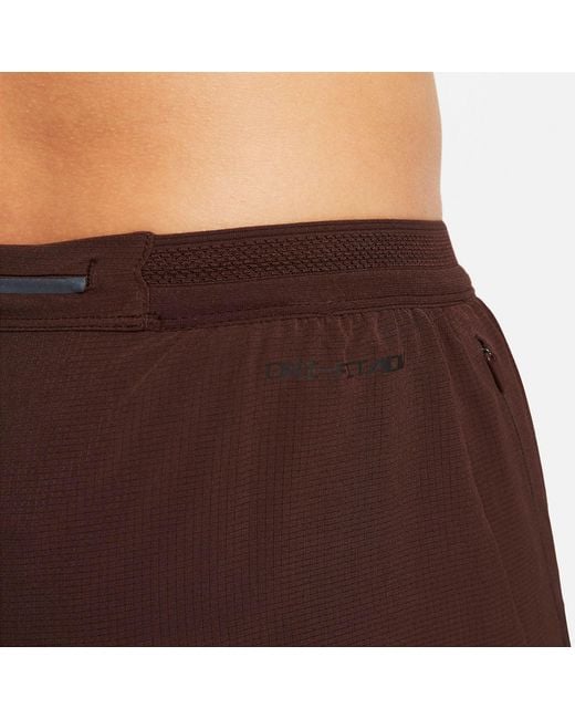 Nike Brown Dri-Fit Adv Aeroswift Racer Running Pants for men