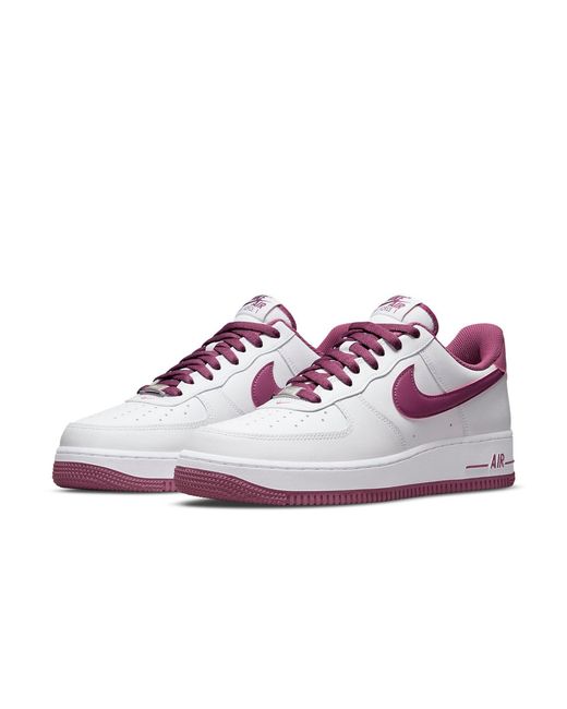 Nike White Air Force 1 '07 'Light Bordeaux' for men