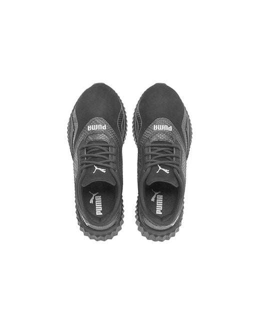 PUMA Black (Wmns) Defy Stitched Croc Low Top Running Shoes