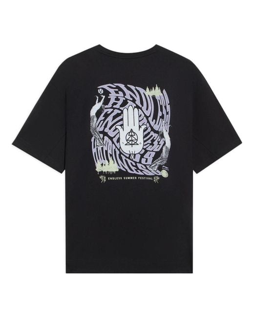 Li-ning Black Endless Summer Festival Graphic T-Shirt for men