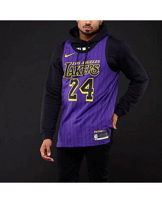 Nike Purple Nba Jersey Kobe Bryant Lakers 18-19Ss Jersey for men