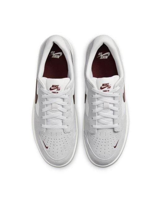 Nike Gray Sb Force 58 'Light Smoke Burgundy' for men
