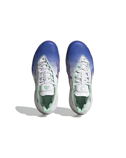 Adidas Blue (Wmns) Barricade Tennis Shoes Lucid'