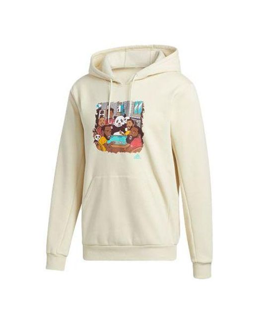 Adidas White Comics Panda Printing Creamy for men
